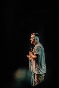 speaking on a conference