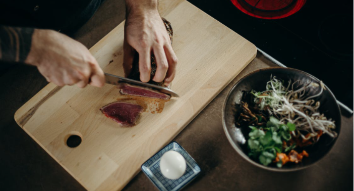 cutting with a sharp knife